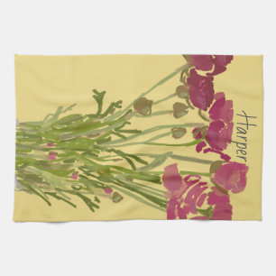 Künstlerische Ranunculus Farbige Blume +Individuel Geschirrtuch