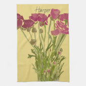 Künstlerische Ranunculus Farbige Blume +Individuel Geschirrtuch (Vertikal)