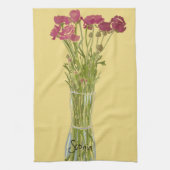 Künstlerische Ranunculus Farbige Blume +Individuel Geschirrtuch (Vertikal)