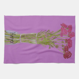 Künstlerische Ranunculus Farbige Blume +Individuel Geschirrtuch