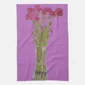 Künstlerische Ranunculus Farbige Blume +Individuel Geschirrtuch (Vertikal)