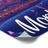 Künstlerische Reise-Illustration in Montreal Poster (Ecke)