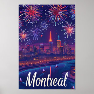 Künstlerische Reise-Illustration in Montreal Poster