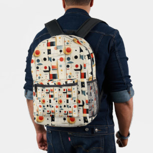 Künstlerische Retro-Geometrie Bedruckter Rucksack