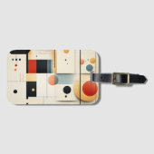 Künstlerische Retro Geometrie Gepäckanhänger (Vorderseite (Horizontal))