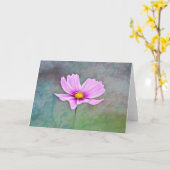 Künstlerische rosa Blume Art Note Card Karte (Gelbe Blume)