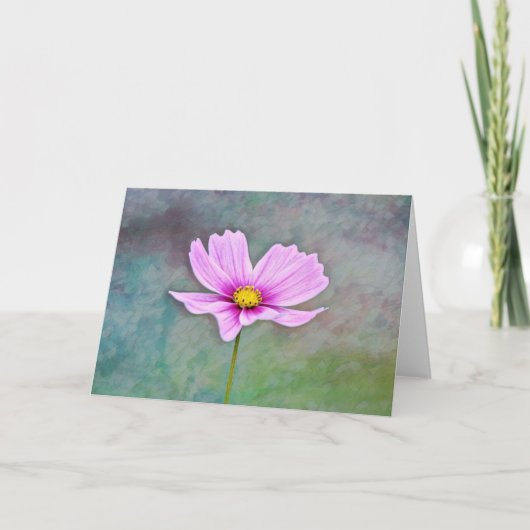 Künstlerische rosa Blume Art Note Card Karte (Vorderseite)