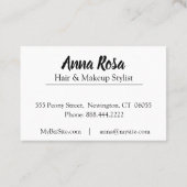 *~* künstlerische rosa u. blaue weibliche schicke visitenkarte (Rückseite)