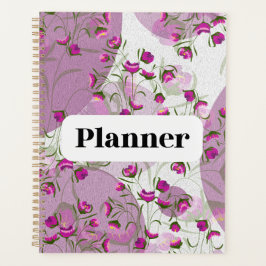 Künstlerische rosa und violette Blumengarten-Ästhe Planer
