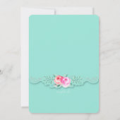 Künstlerische Rose Einladung Quinceañera (Rückseite)