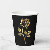 Künstlerische Rose Pappbecher (Vorderseite)