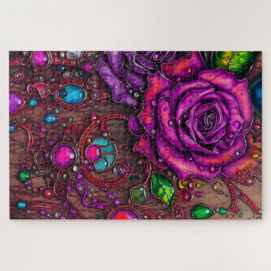 Künstlerische Rose Puzzle (Horizontal)