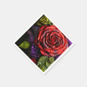 Künstlerische Rose Serviette (Ecke)