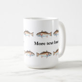 Künstlerische Rotbarsche in einer Linie Kaffeetasse (VorderseiteRechts)