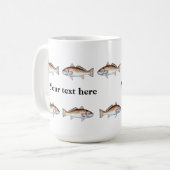 Künstlerische Rotbarsche in einer Linie Kaffeetasse (Vorderseite Links)