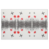 Künstlerische rote Mohnblumen und Kolibris Stoff (Fat Quarter (45,7 x 55,9 cm))