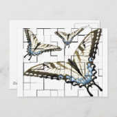 Künstlerische Schmetterlinge Postkarte (Vorne/Hinten)