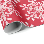 Künstlerische Schneeflocke Farbe editierbar Rot We Geschenkpapier (Rolleneckpunkt)