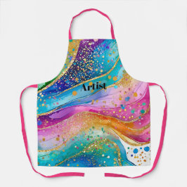 Künstlerische Schürze in Abstrakten, fett gemischt