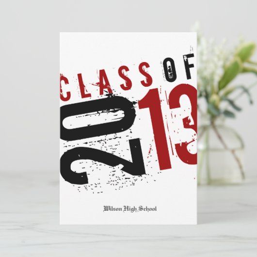 Künstlerische Schwarz-, Weiß- und Rotklasse 2013 Einladung (Stehend Vorderseite)