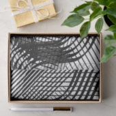 Künstlerische Schwarz-weiße Wavy Line Muster Textu Seidenpapier (Geschenk)