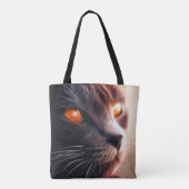 Künstlerische Schwarze Katze Tasche (Rückseite)
