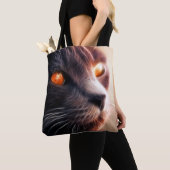 Künstlerische Schwarze Katze Tasche (Von Nahem)