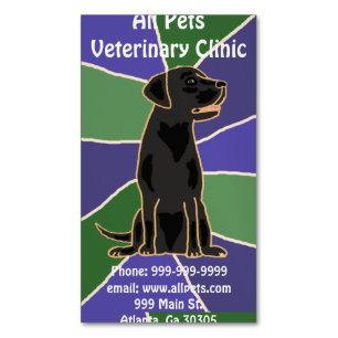 Künstlerische schwarze Labrador-HundeVisitenkarte Magnetische Visitenkarte