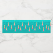 Künstlerische Schwimmer, die unter dem Party Wasse Wasserflaschenetikett (Einzelnes Label)