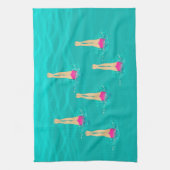 Künstlerische Schwimmer - Schwimmen unter Wasser Geschirrtuch (Vertikal)