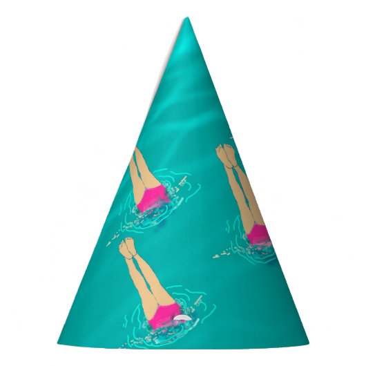 Künstlerische Schwimmer - Schwimmen unter Wasser Partyhütchen (Links)