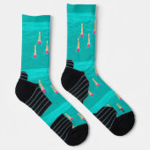 Künstlerische Schwimmer - Schwimmen unter Wasser Socken (Rechts)