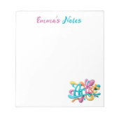 Künstlerische Script Typografie, farbenfroh, moder Notizblock (Vorderseite)