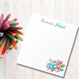 Künstlerische Script Typografie, farbenfroh, moder Notizblock