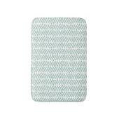 Künstlerische Seaglass Ocean Green Zigzag Streifen Badematte (Vorderseite Vertikal)