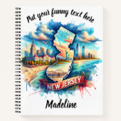 "Künstlerische Sicht auf die Küste New Jerseys" Notizblock (Vorderseite)