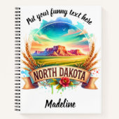 Künstlerische Sicht auf die Landschaft von North D Notizblock (Vorderseite)