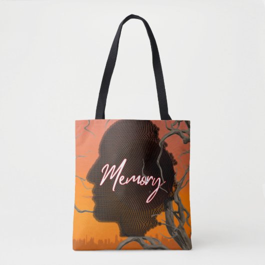 Künstlerische Silhouette Memory Personalisierte Tr Tasche (Vorderseite)