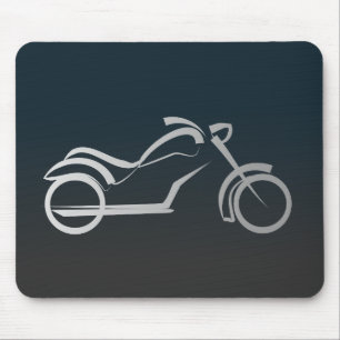 Künstlerische Silhouetteillustration des Motorrad Mousepad