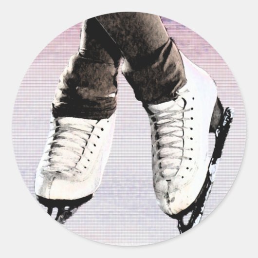 Künstlerische Skate Runder Aufkleber (Vorderseite)