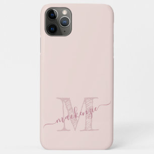 Künstlerische Sketch-Anfänge der Pink Girly Monogr Case-Mate iPhone Hülle