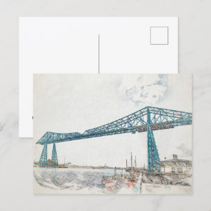 Künstlerische Skizze der Middlesbrough Transporter Postkarte