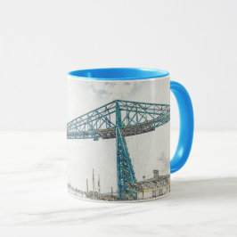Künstlerische Skizze der Middlesbrough Transporter Tasse