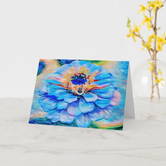 Künstlerische Sky Dream Blume Art Note Card Karte (Gelbe Blume)