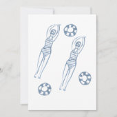 Künstlerische Snychro Schwimmer Blaue Illustration Einladung (Vorderseite)