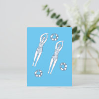 Künstlerische Snychro Schwimmer Blaue Illustration