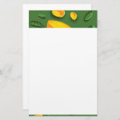 Künstlerische Sommerkultur Zitronen Handgezeichnet Briefpapier (Vorne/Hinten)