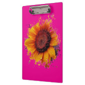Künstlerische Sonnenblume Klemmbrett (Links)