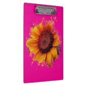 Künstlerische Sonnenblume Klemmbrett (Rechts)