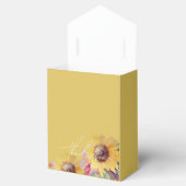 Künstlerische Sonnenblume Romantische Kalligrafie Geschenkschachtel (Geöffnet)